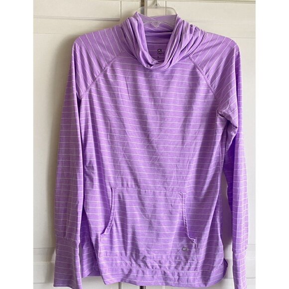 Gap‎ Fit Womens Purple Long Sleeve Cowl Neck Size Small - Picture 1 of 9